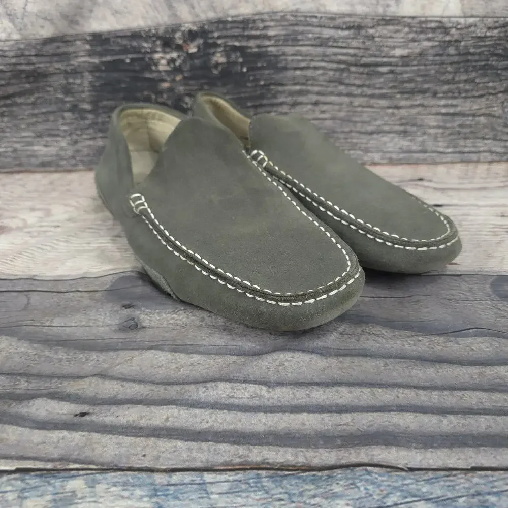 Kenneth Cole Reaction Loafers Mens Size 9.5 M Gray Suede Leather Slip On House